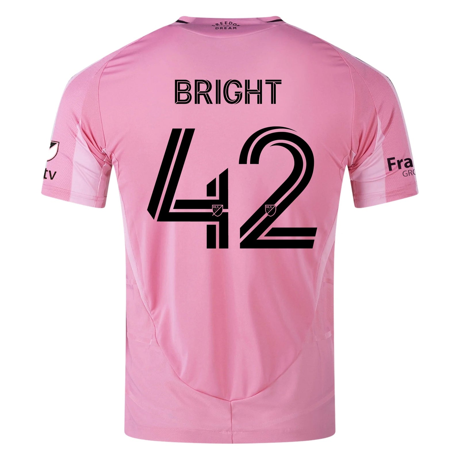adidas Yannick Bright Inter Miami CF Authentic Home Jersey 25/26 w/ MLS Patches + Sponsor (Easy Pink) | SoccerWearhouse