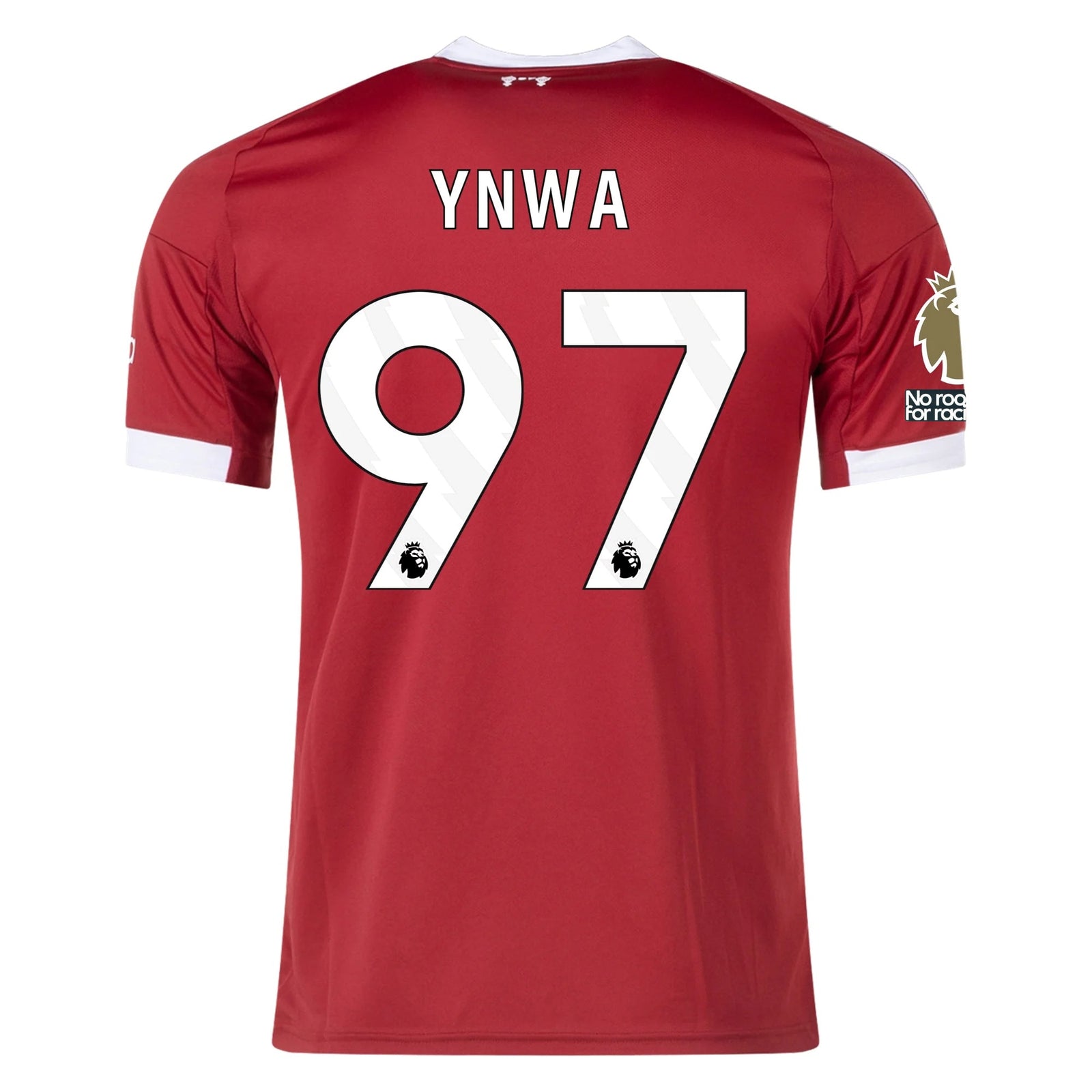 adidas YNWA "You'll Never Walk Alone" Men's Liverpool Home Jersey 25/26 w/ NRFR + EPL Champions Patch (Strawberry Red) | SoccerWearhouse