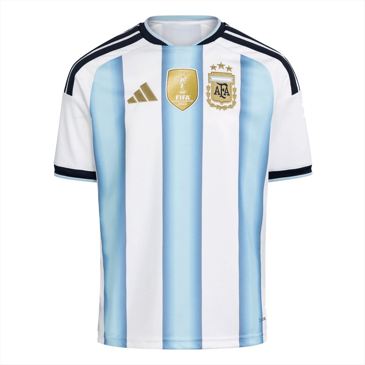 adidas Youth Argentina Home Jersey w/ World Cup Champion Patch 2026 (White/Icey Blue) | SoccerWearhouse