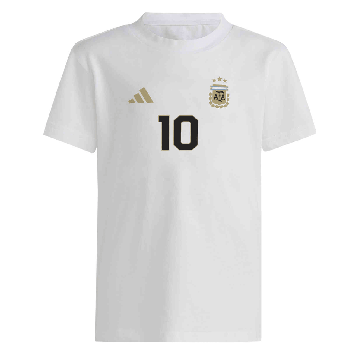 adidas Youth Argentina Lionel Messi T-Shirt 24/25 (White) | SoccerWearhouse