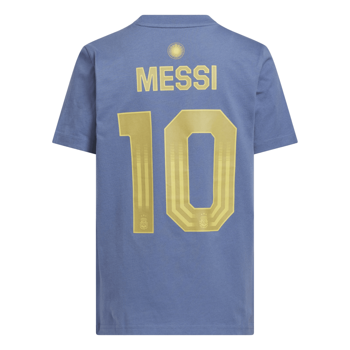 adidas Youth Argentina Name and Number T-Shirt (Blue/Gold) | SoccerWearhouse