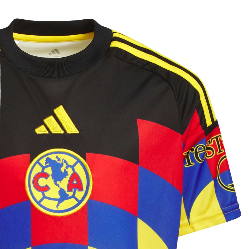 adidas Youth Club America Home Jersey 25/26 (Yellow) | SoccerWearhouse