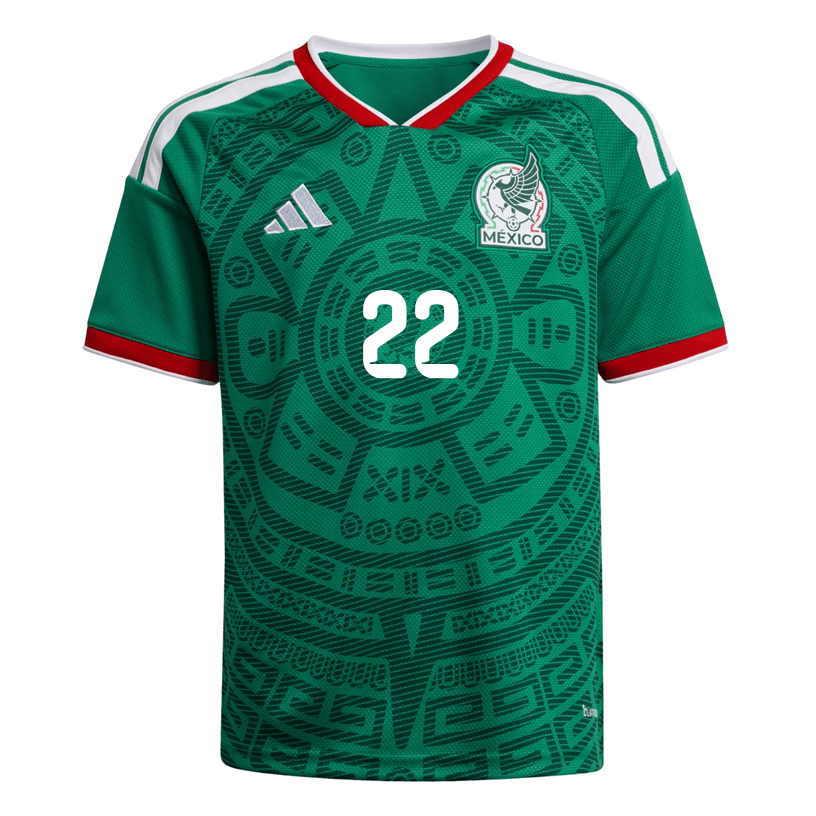 adidas Youth H. Lozano Mexico 2026 Home World Cup Jersey (Bold Green) | SoccerWearhouse