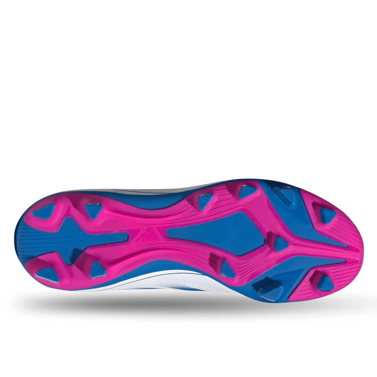 adidas Youth Jr. Goletto IX Laceless FG/MG Soccer Cleats (White/Bright Royal/Pink) | SoccerWearhouse