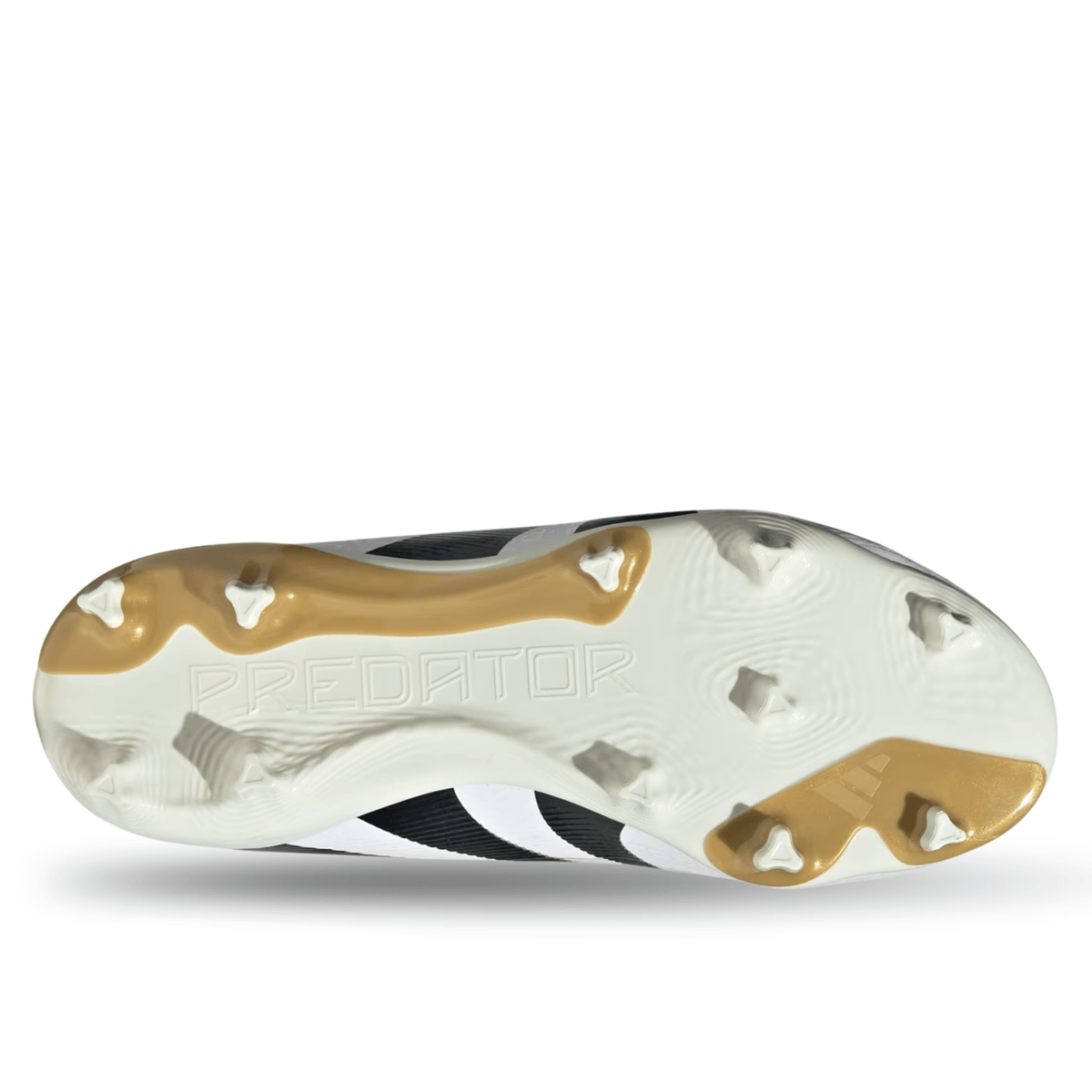 adidas Youth Jr. Predator League FG/MG Junior Soccer Cleats (White/Black/Gold Metallic) | SoccerWearhouse