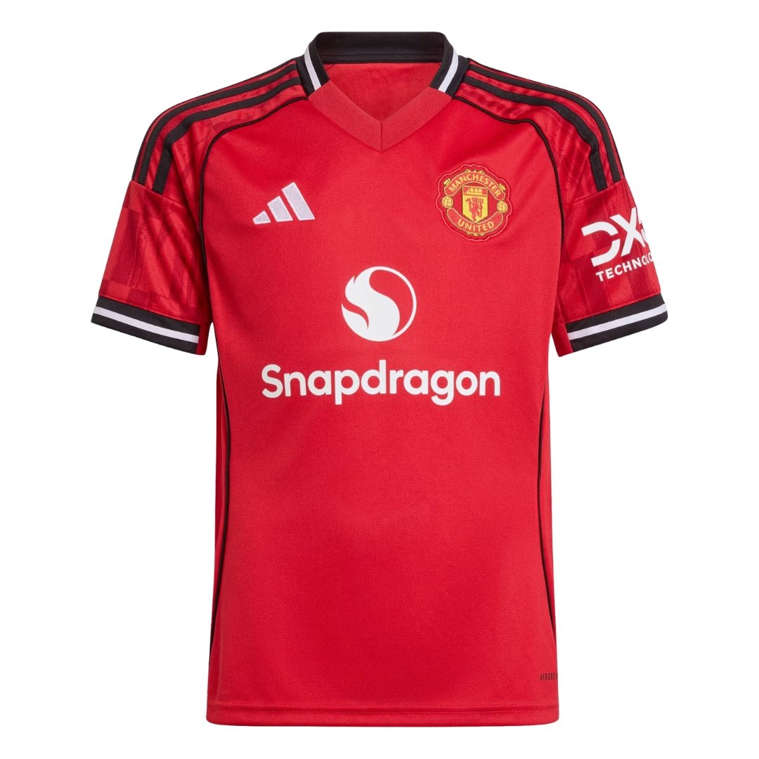 adidas Youth Manchester United 25/26 Home Jersey (Red) | SoccerWearhouse