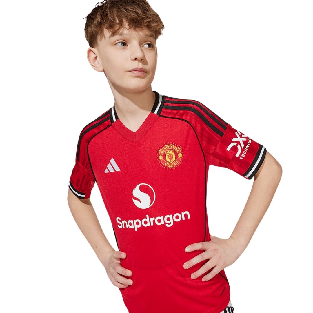 adidas Youth Manchester United 25/26 Home Jersey (Red) | SoccerWearhouse