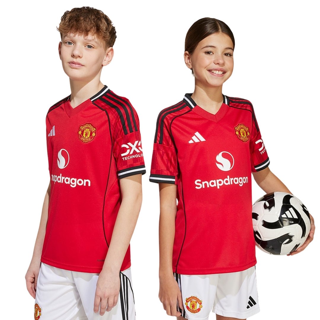adidas Youth Manchester United 25/26 Home Jersey (Red) | SoccerWearhouse