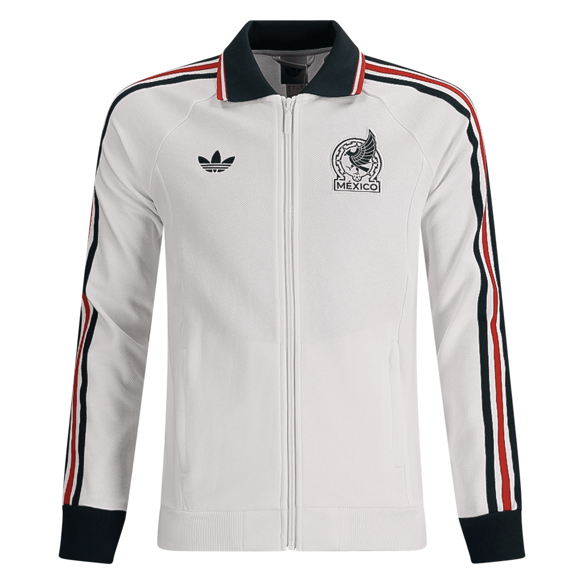 adidas Youth Mexico Away Anthem Jacket 2026 (White) | SoccerWearhouse