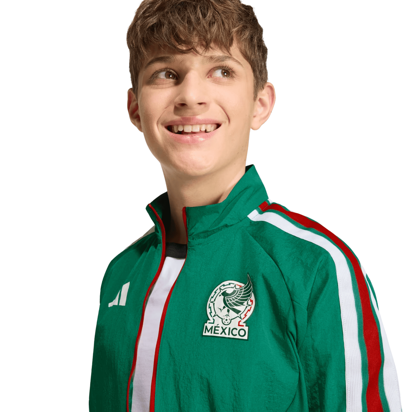 adidas Youth Mexico Home Anthem Jacket 2026 (Green) | SoccerWearhouse