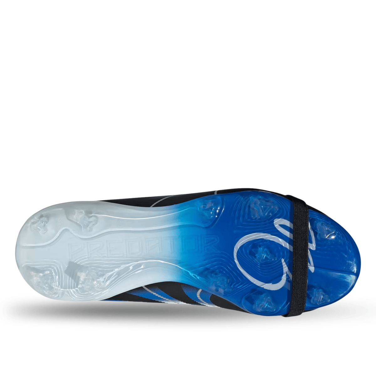 adidas Youth Predator League Jude Bellingham Edition Fold - Over Tongue FG/MG Soccer Cleats (Black/White/Blue) | SoccerWearhouse
