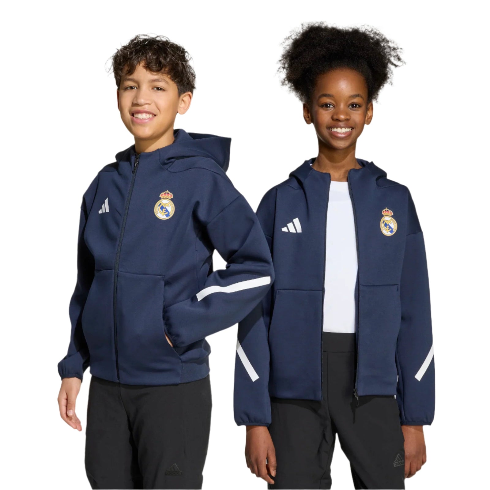 adidas Youth Real Madrid 25/26 Anthem Jacket (Legend Ink) | SoccerWearhouse