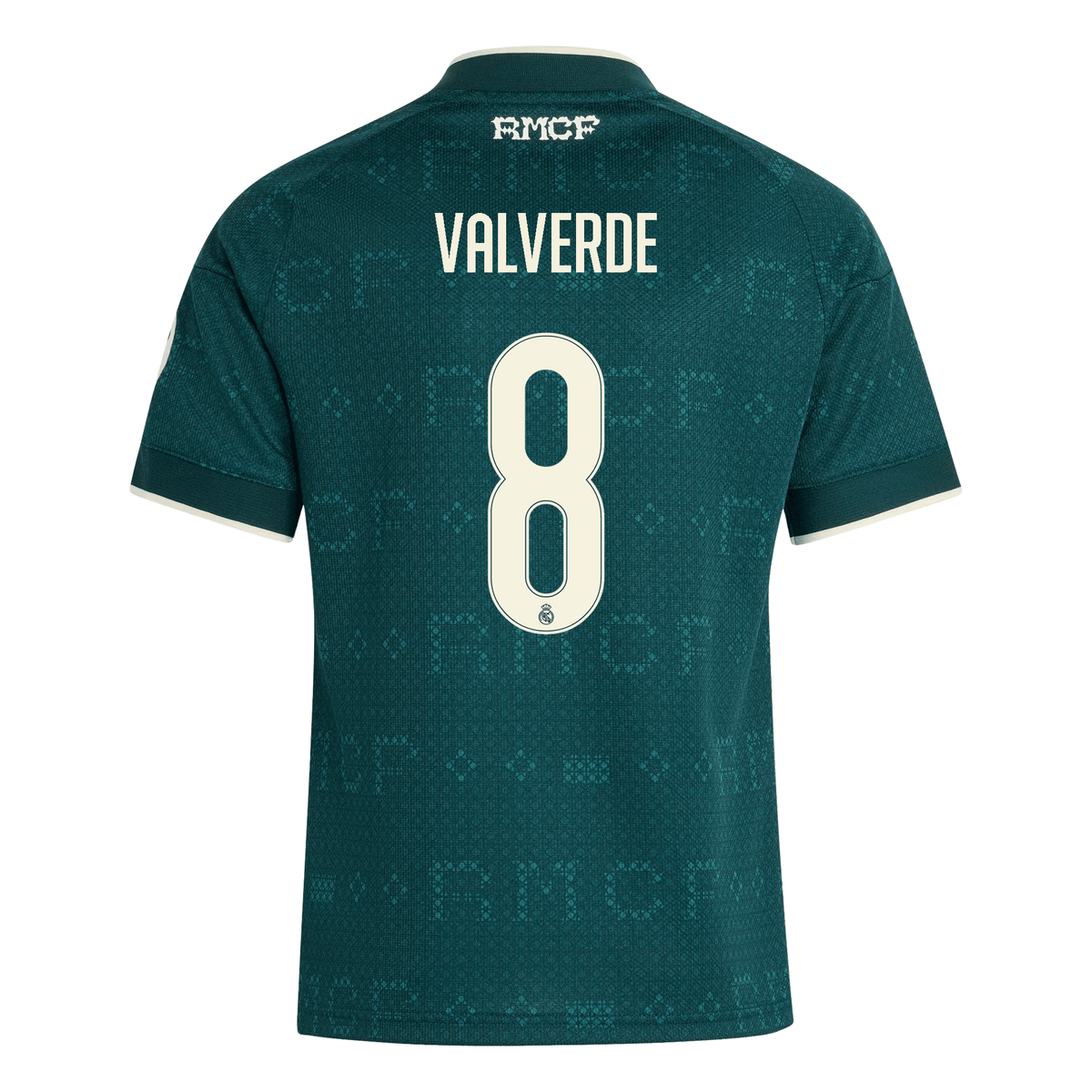 adidas Youth Real Madrid Federico Valverde Away Jersey 26/27 (Green) | SoccerWearhouse