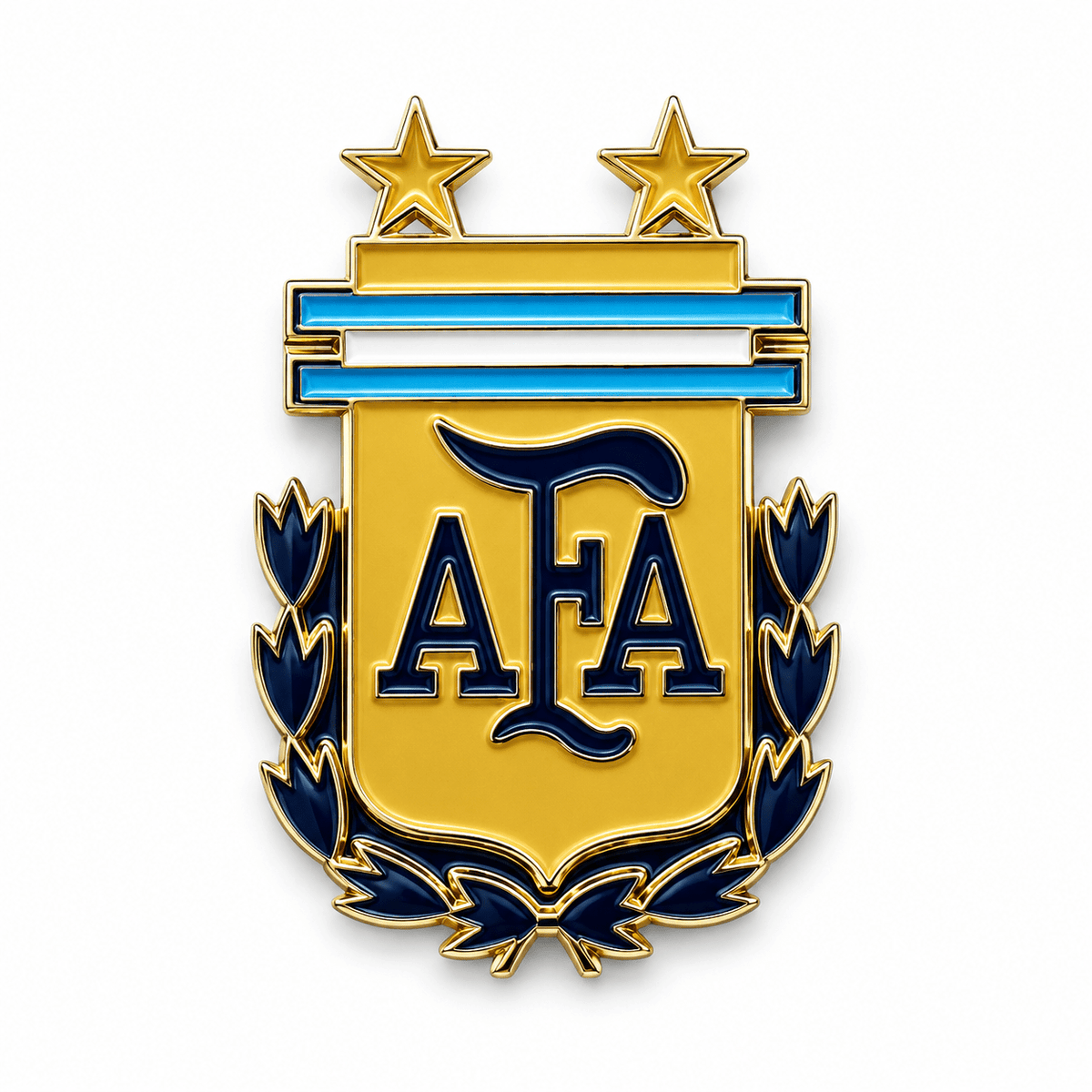 Argentina National Team 2 Star Enamel Pin | SoccerWearhouse