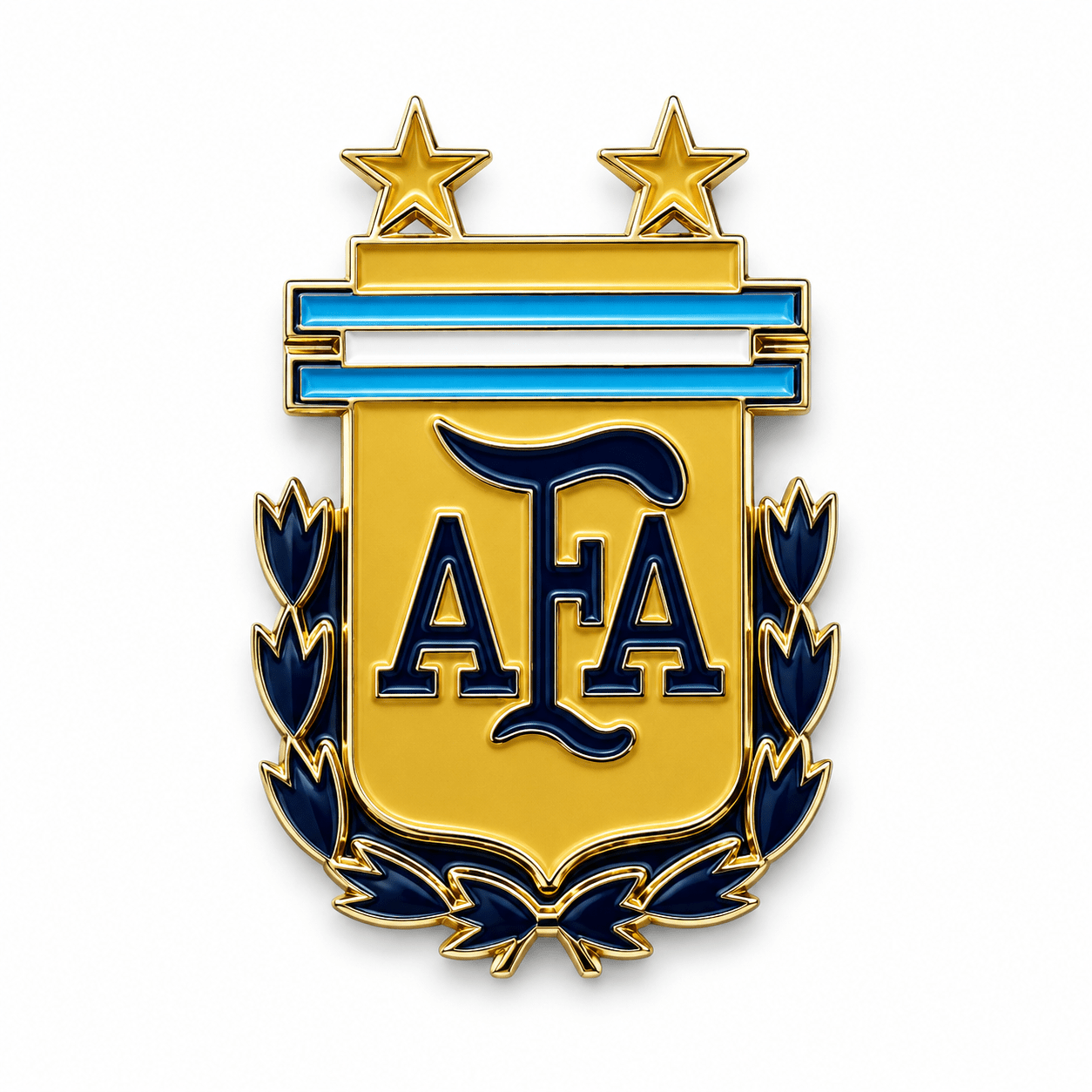Argentina National Team 2 Star Enamel Pin | SoccerWearhouse
