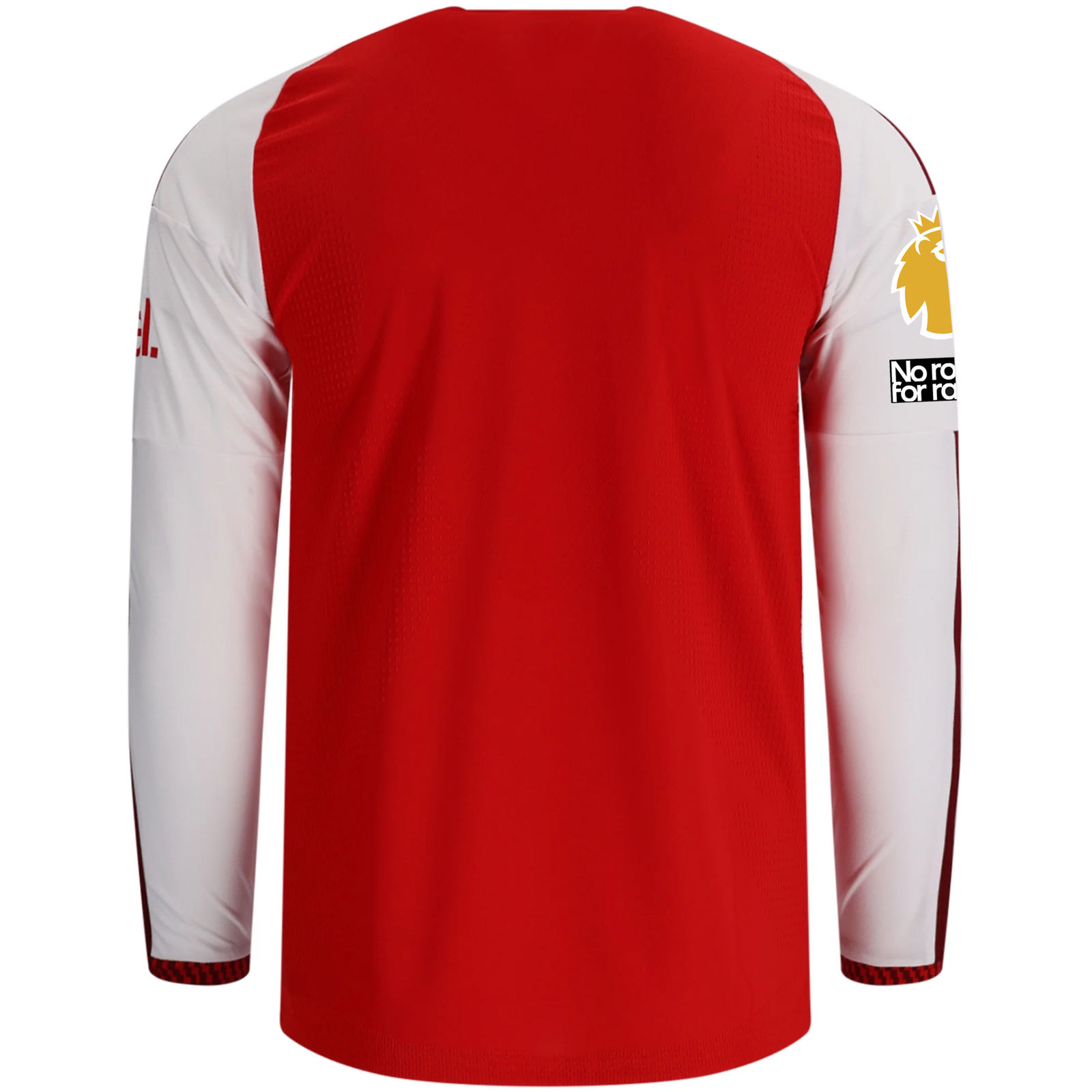 adidas Mens Arsenal Authentic Long Sleeve Home Jersey w/ EPL + No Room for Racism Patches 26/27 (Better Scarlet)