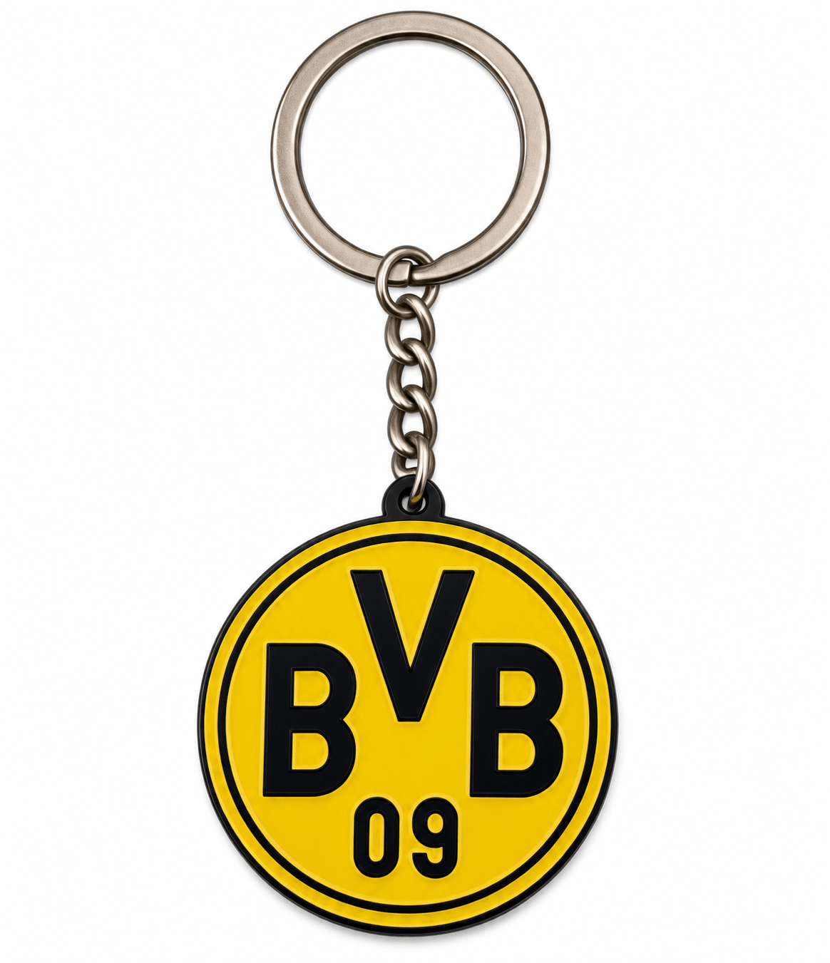 Borussia Dortmund BVB Double Sided Metal Crest Keychain | SoccerWearhouse