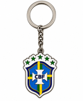 Brazil National Team Double Sided Metal Crest Keychain