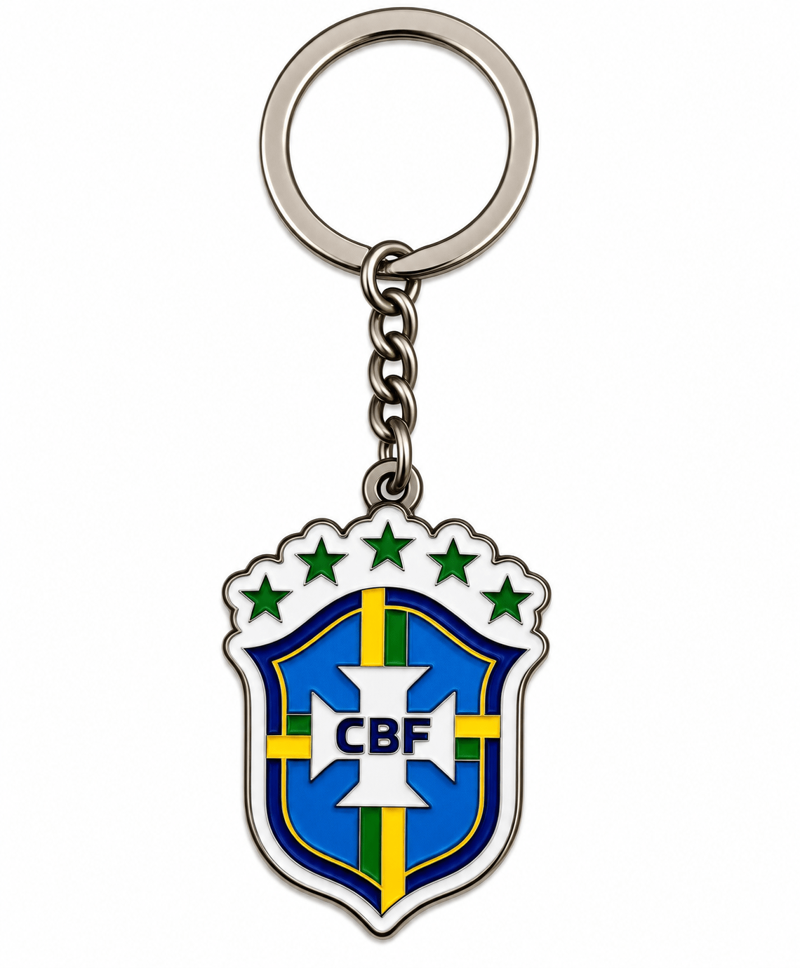 Brazil National Team Double Sided Metal Crest Keychain | SoccerWearhouse