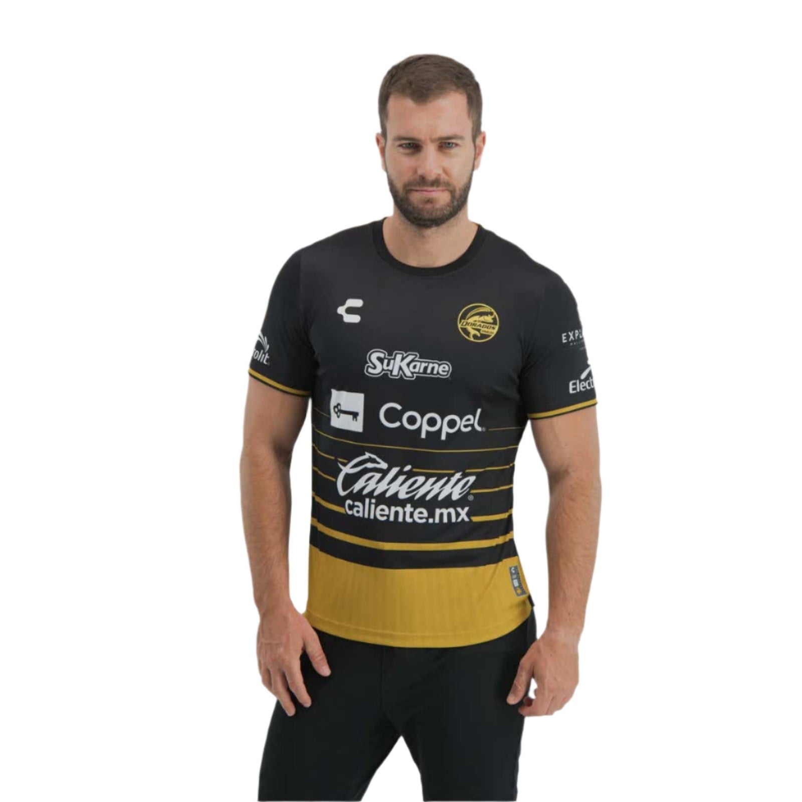 Charly Dorados 25/26 Home Jersey (Black/Gold) | SoccerWearhouse