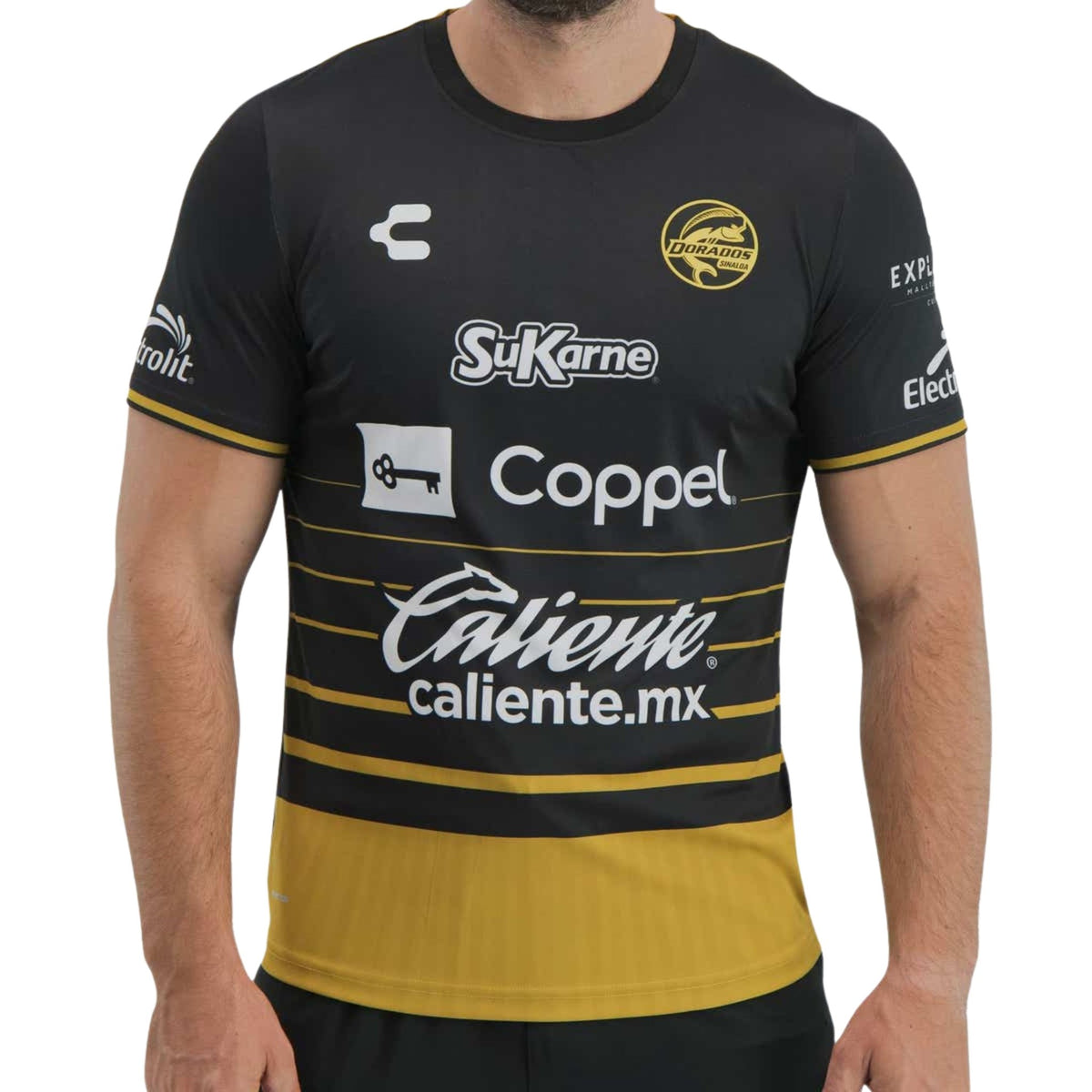 Charly Dorados 25/26 Home Jersey (Black/Gold) | SoccerWearhouse