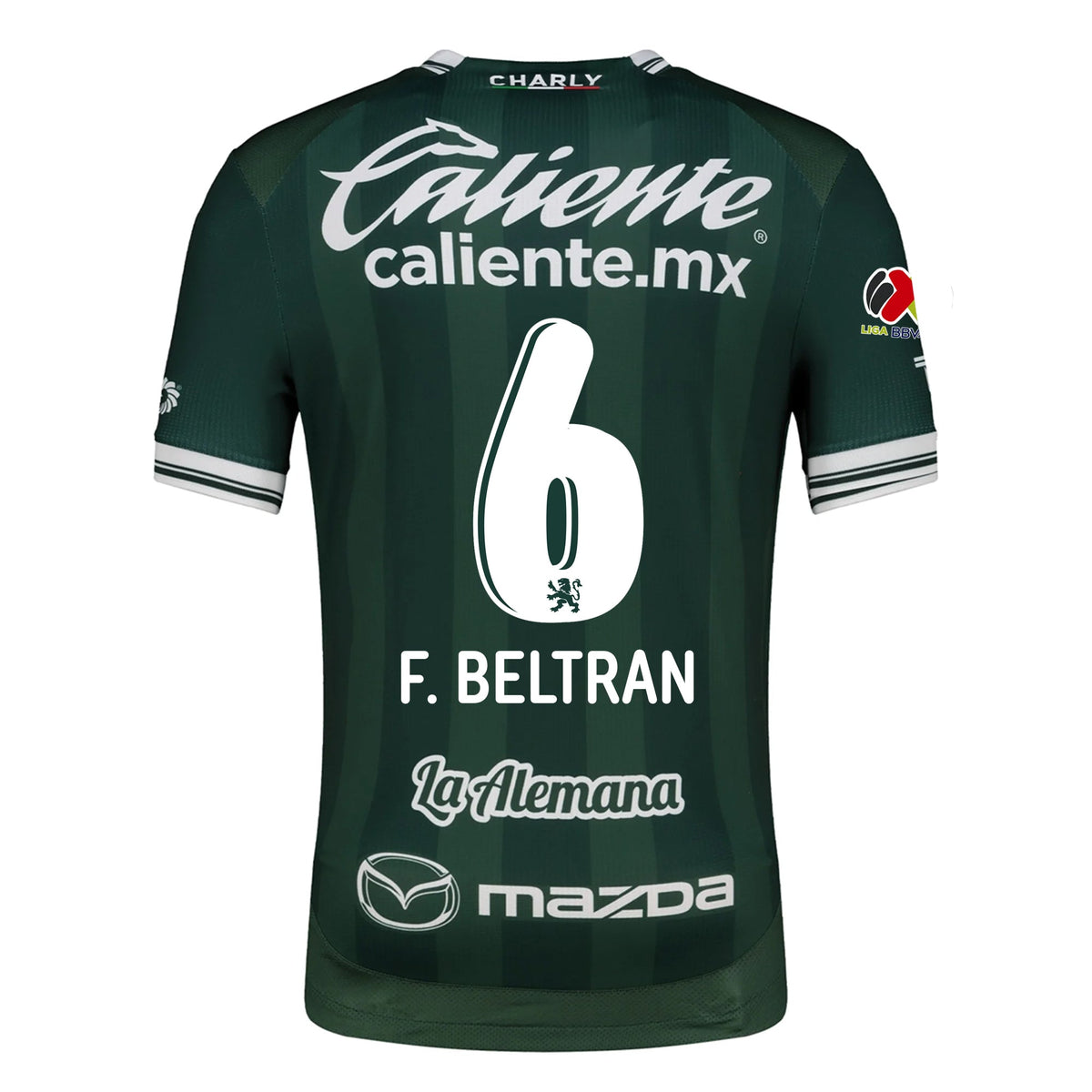 Charly Fernando Beltran Men's Leon FC Home Jersey 25/26 w/ BBVA Liga Patch (Green) | SoccerWearhouse