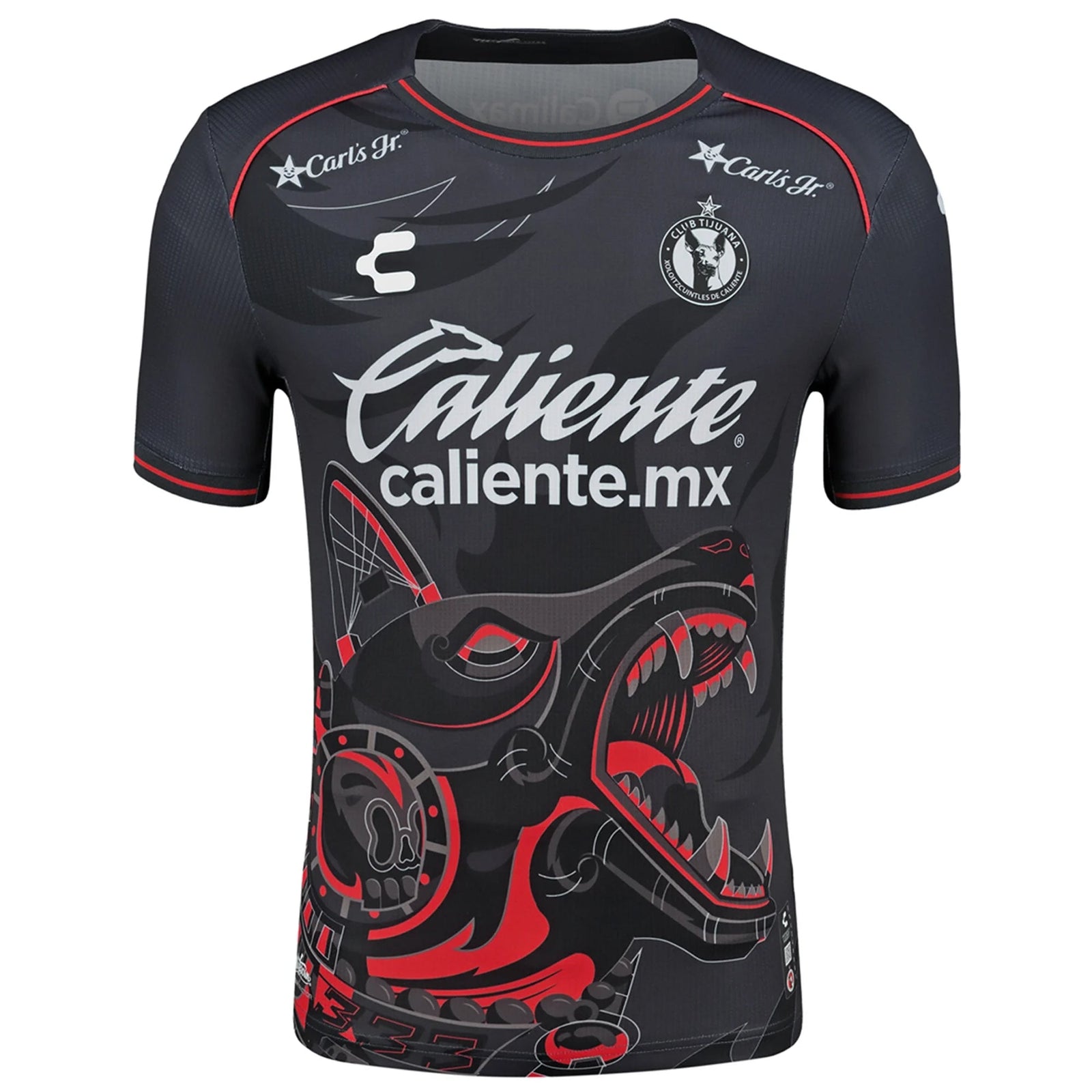 Charly Gilberto Mora Xolos de Tijuana Third Jersey 24/25 (Black/Red) | SoccerWearhouse