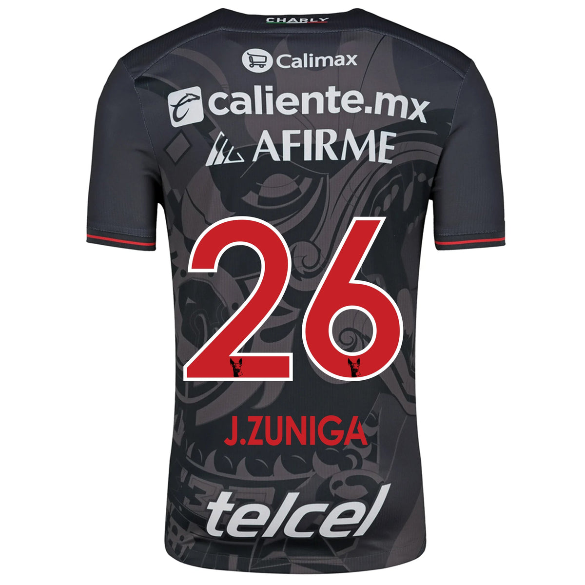 Charly Jose Zuniga Xolos de Tijuana Third Jersey 24/25 (Black/Red) | SoccerWearhouse