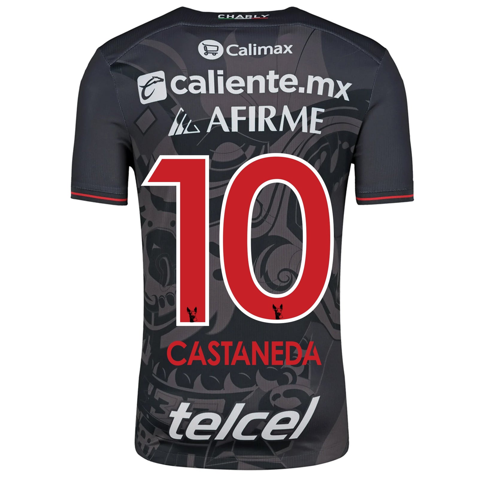 Charly Kevin Castaneda Xolos de Tijuana Third Jersey 24/25 (Black/Red) | SoccerWearhouse
