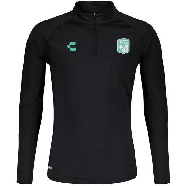 Charly Leon Training Top Jacket 23/24 (Black/Green) | SoccerWearhouse