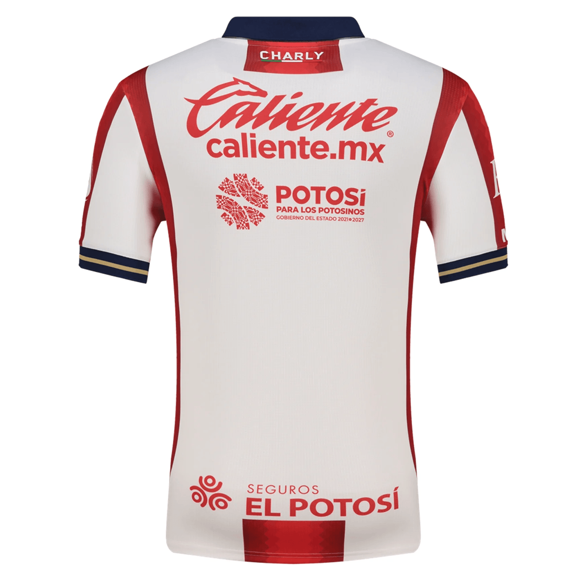 Charly Men's Atletico San Luis Home Jersey 25/26 (White/Red) | SoccerWearhouse