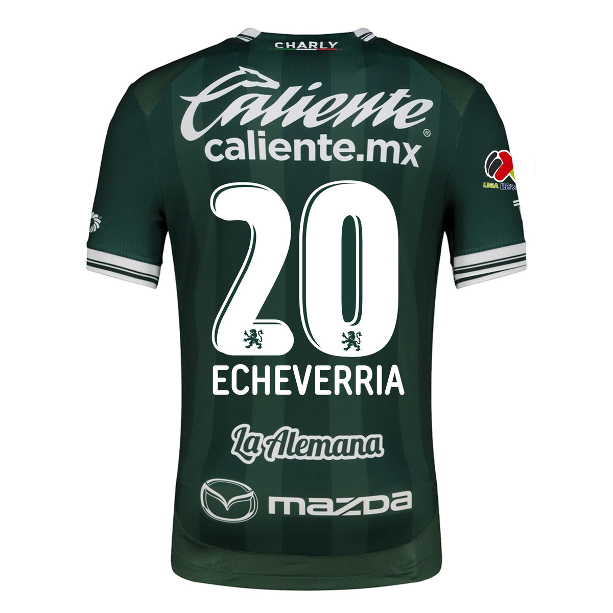 Charly Rodrigo Echeverria Men's Leon FC Home Jersey 25/26 w/ BBVA Liga Patch (Green) | SoccerWearhouse