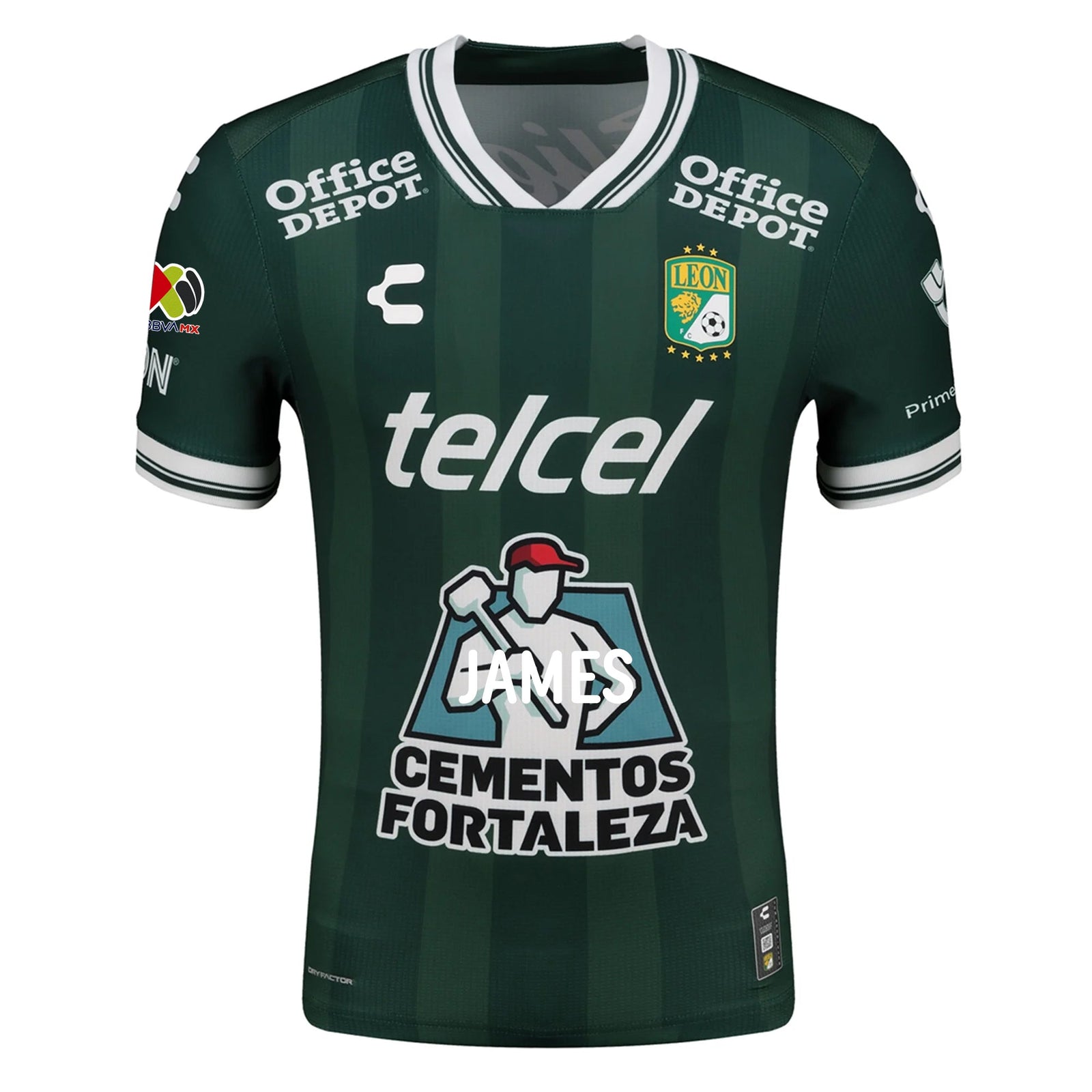 Charly James Rodriguez Men's Leon FC Home Jersey 25/26 w/ BBVA Liga Patch (Green) | SoccerWearhouse