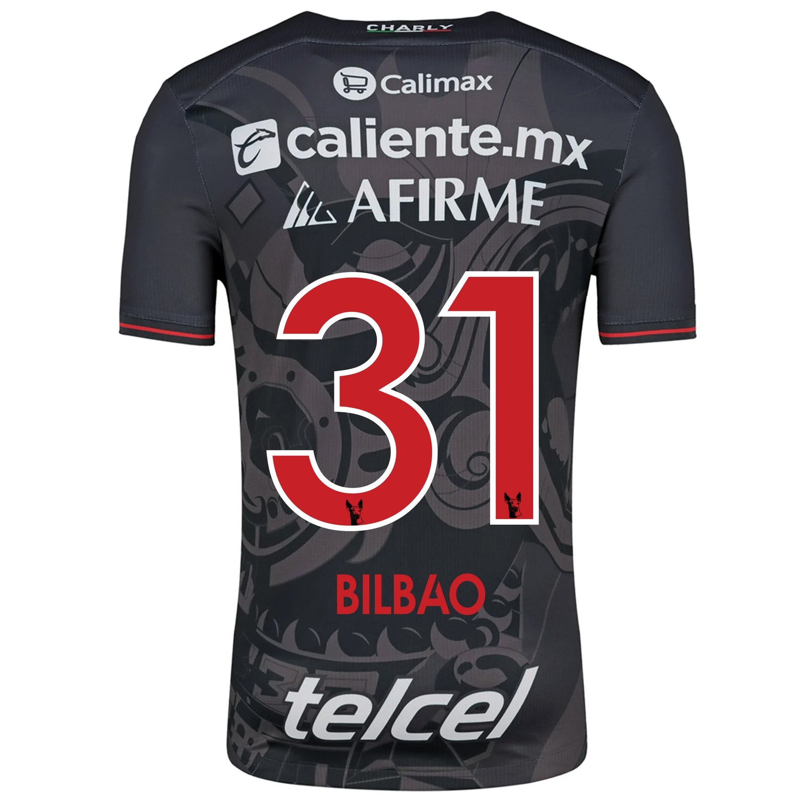 Charly Unai Bilbao Xolos de Tijuana Third Jersey 24/25 (Black/Red) | SoccerWearhouse