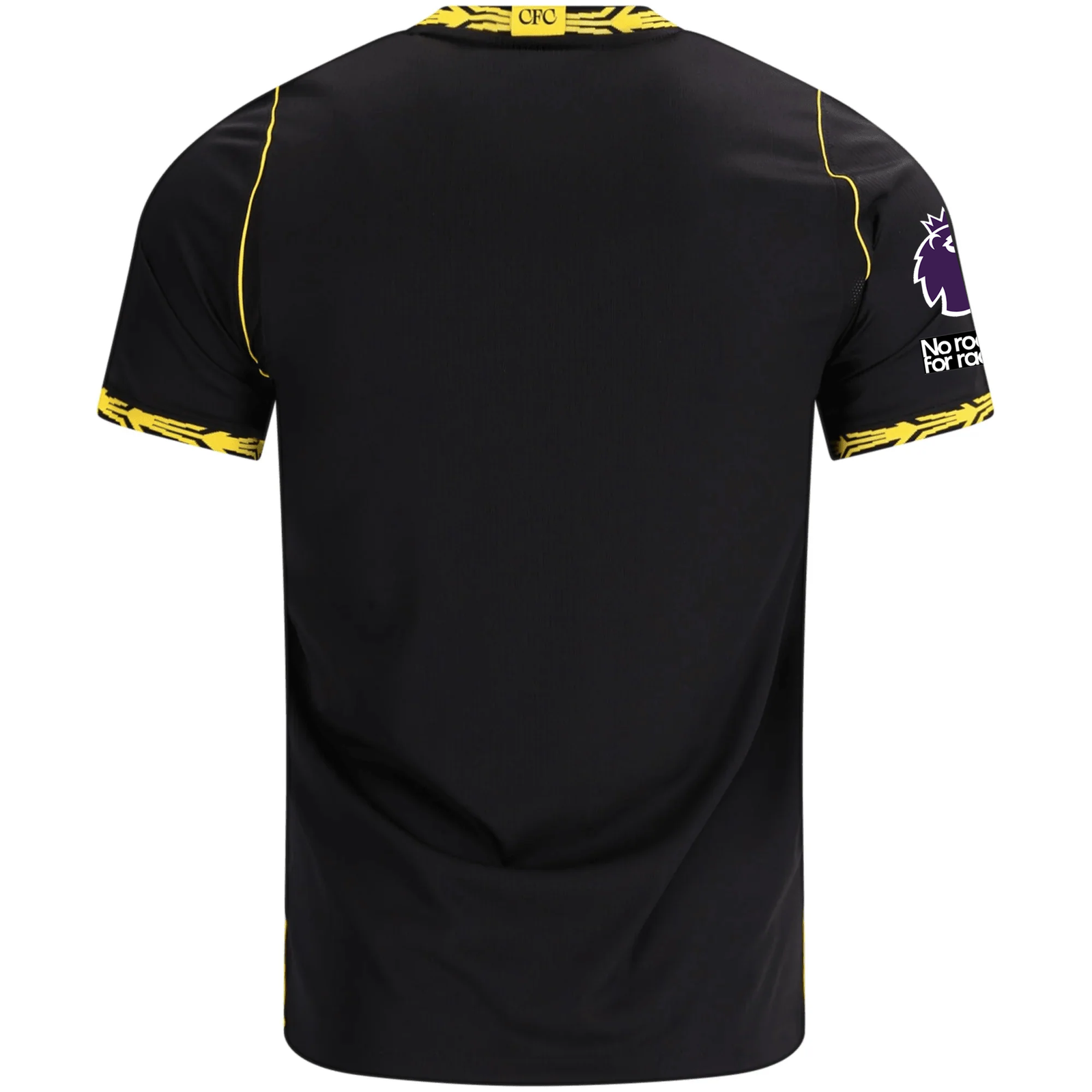 Nike Mens Chelsea Morgan Rogers Match Authentic Away Jersey w/ EPL + No Room For Racism + Club World Cup Patches 26/27 (Black/Gold) | SoccerWearhouse