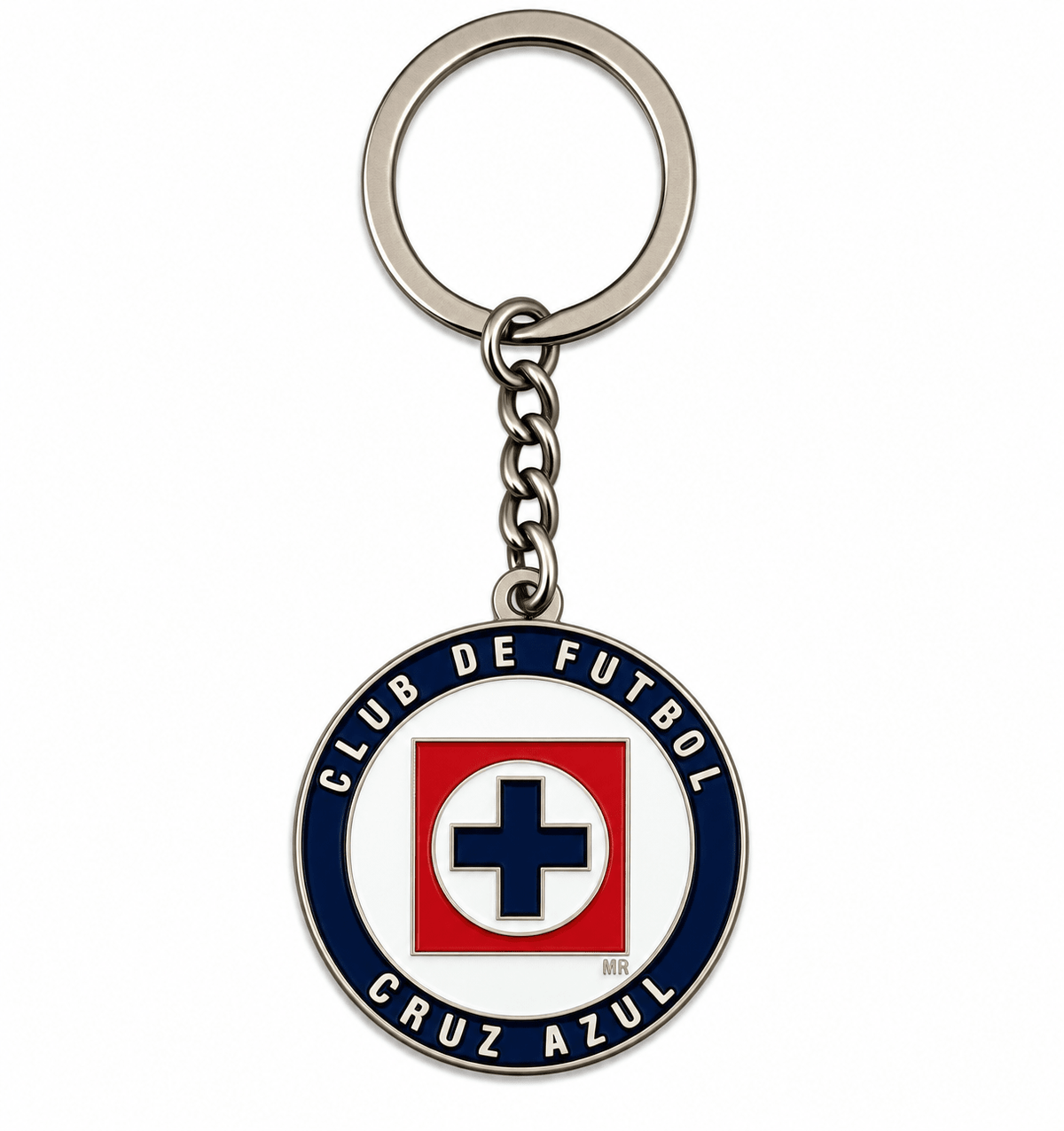 Cruz Azul Double Sided Metal Crest Keychain | SoccerWearhouse