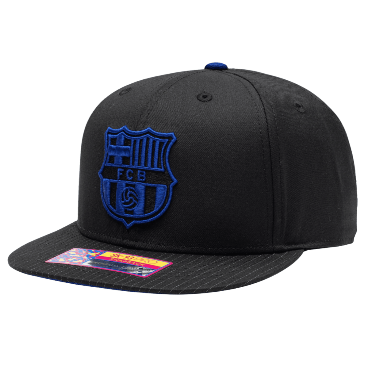 Fan Ink Barcelona Graduate Snapback Hat (Black) | SoccerWearhouse