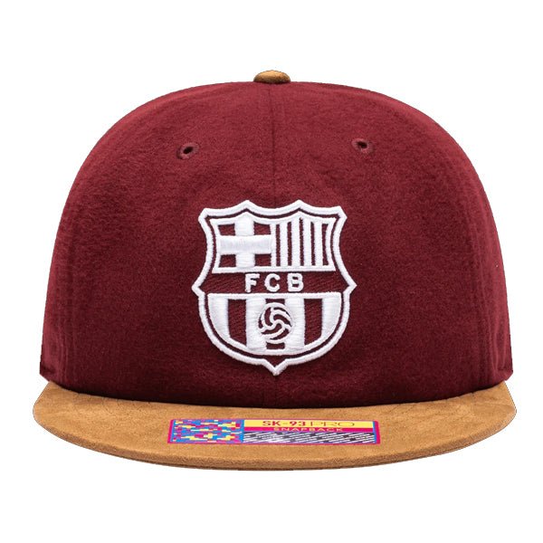 Fan Ink Barcelona Lafayette Snapback Hat (Burgundy) | SoccerWearhouse