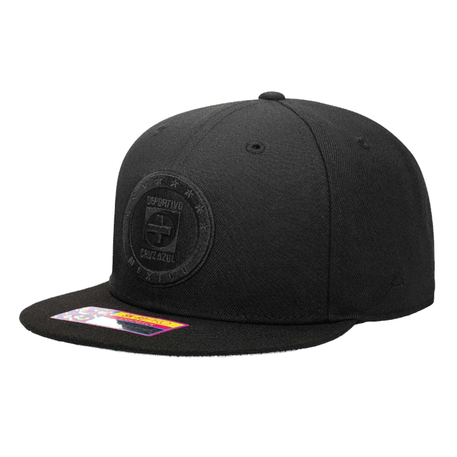 Fan Ink Cruz Azul Dusk Snapback Hat (Black/Black) | SoccerWearhouse