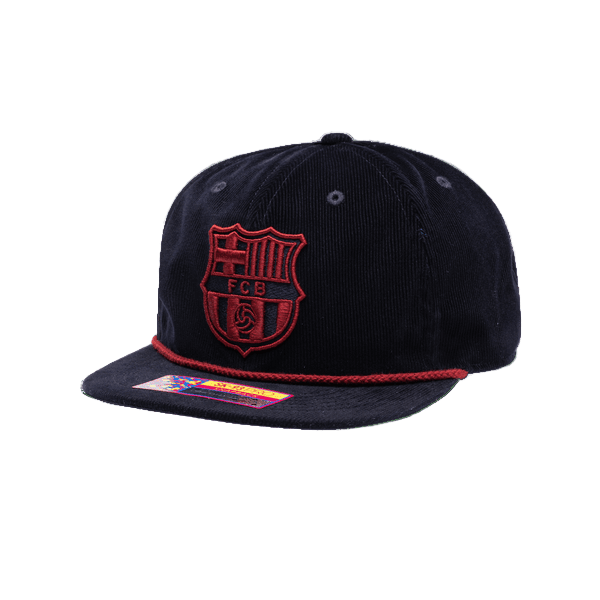 Fan Ink FC Barcelona Snow Beach Snapback Adjustable Hat (Navy) | SoccerWearhouse