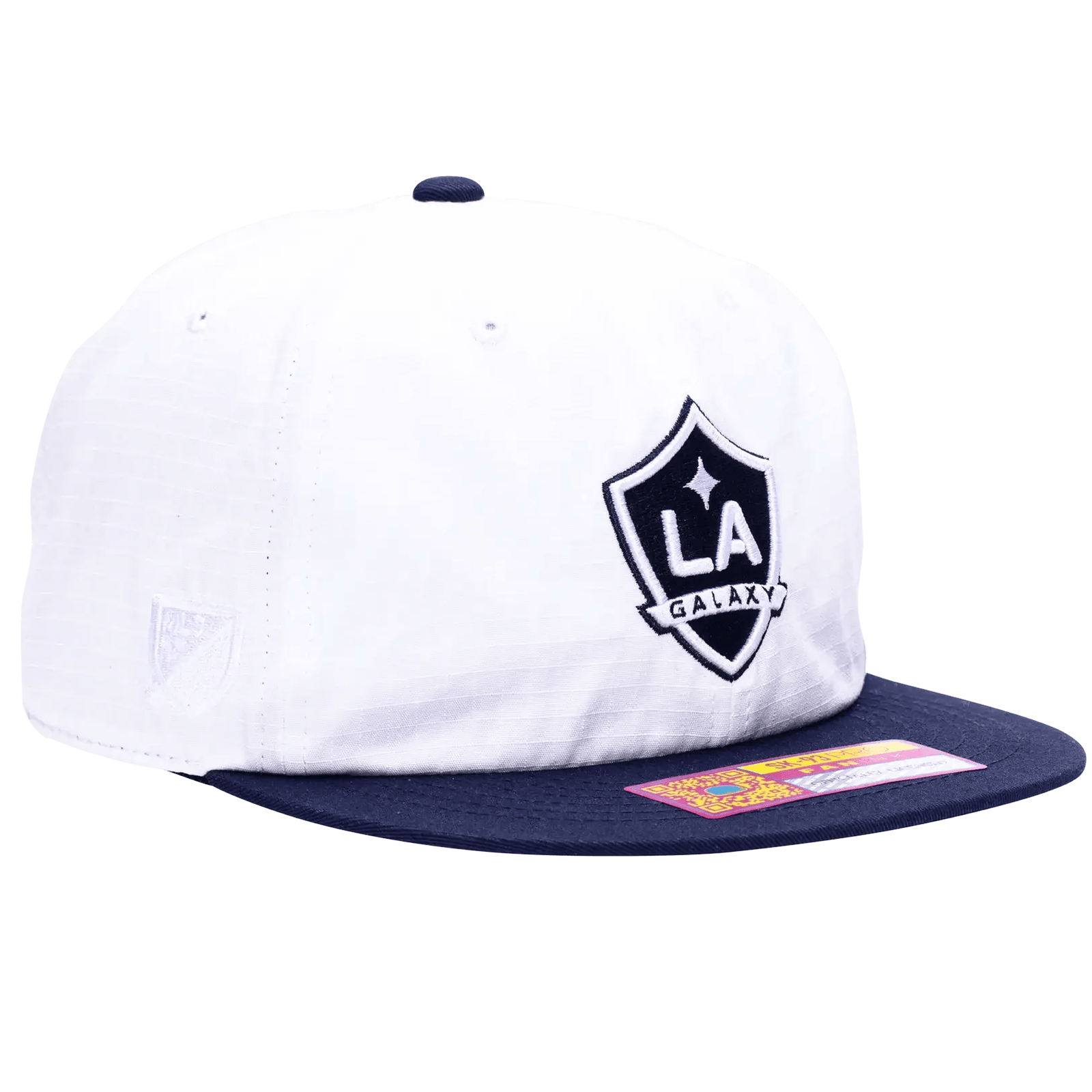 Fan Ink LA Galaxy Swingman Wax Snapback Hat (White/Navy) | SoccerWearhouse
