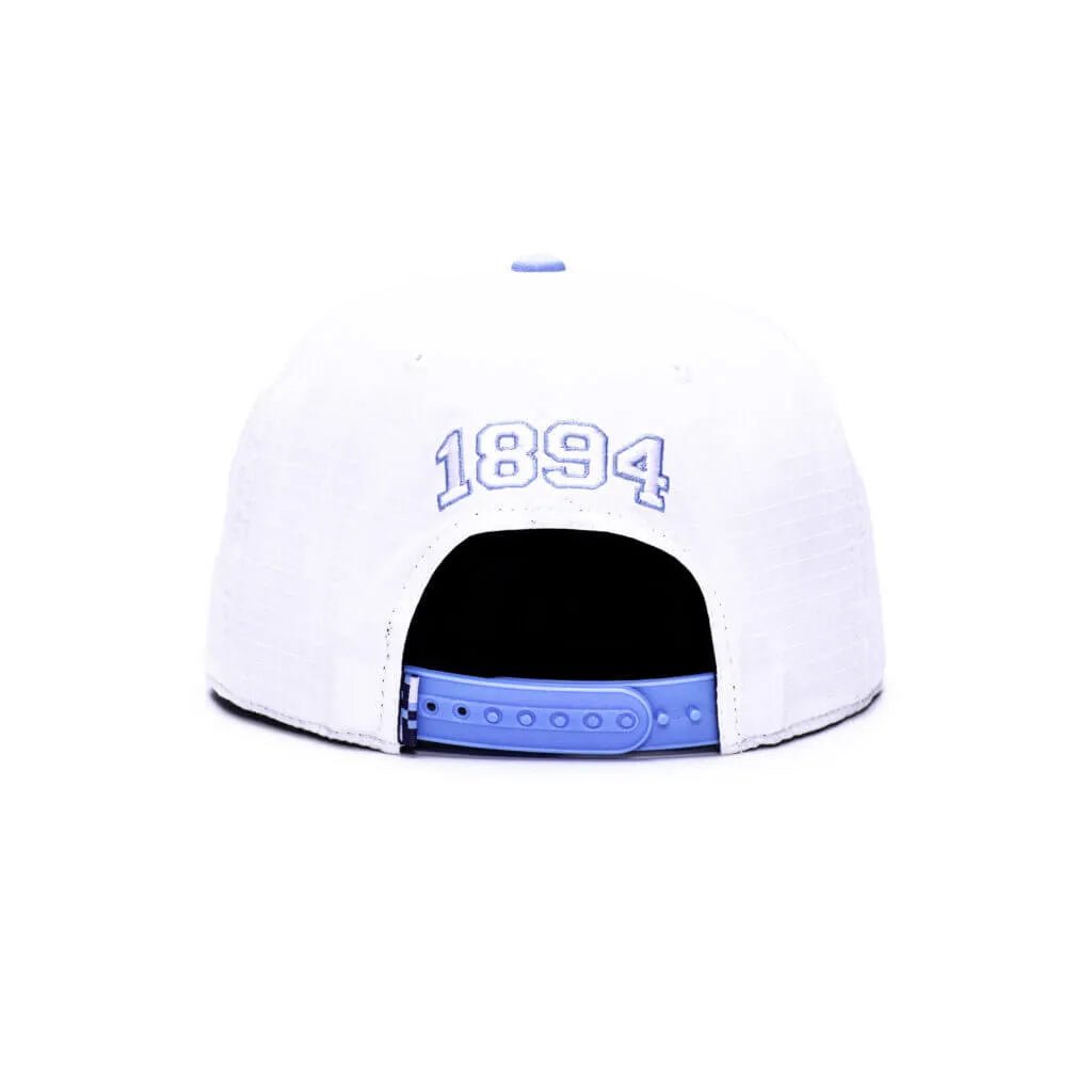 Fan Ink Manchester City Swingman Wax Snapback Hat (White/Light Blue) | SoccerWearhouse
