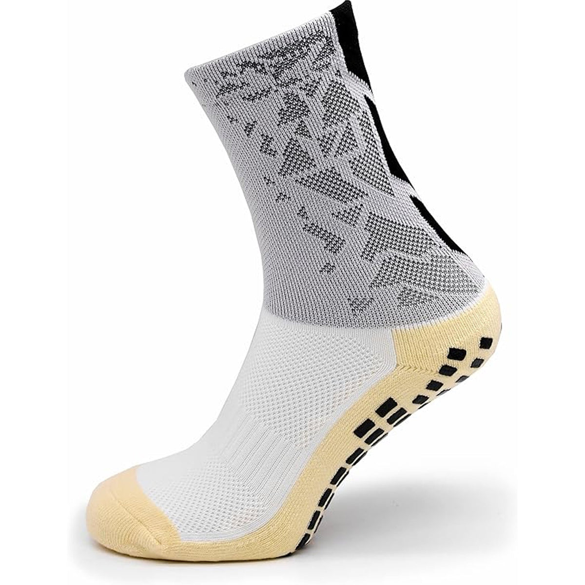 Grip Sock Solid Arrow (White) | SoccerWearhouse