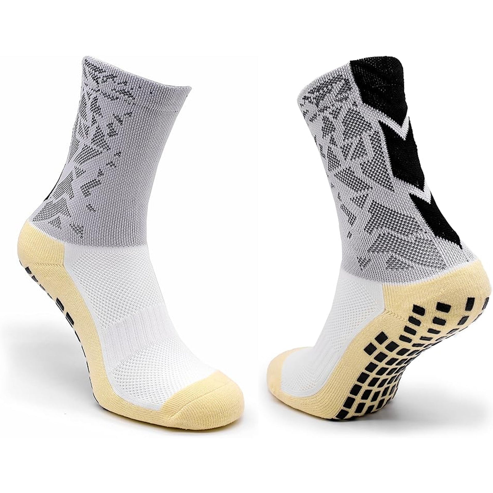 Grip Sock Solid Arrow (White) | SoccerWearhouse