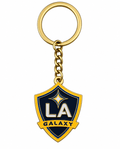 LA Galaxy Double Sided Metal Crest Keychain