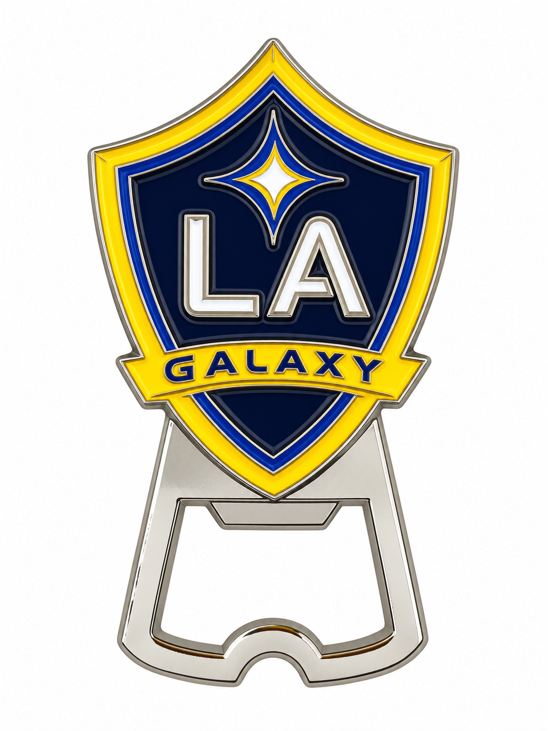 LA Galaxy Metal Crest Magnetic Bottle Opener | SoccerWearhouse