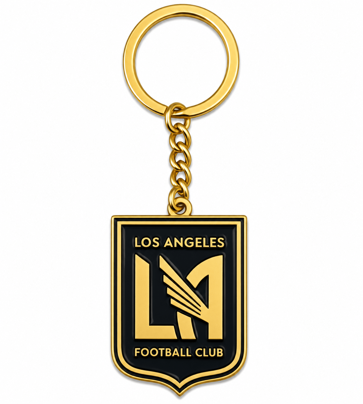LAFC Los Angeles FC Double Sided Metal Crest Keychain | SoccerWearhouse