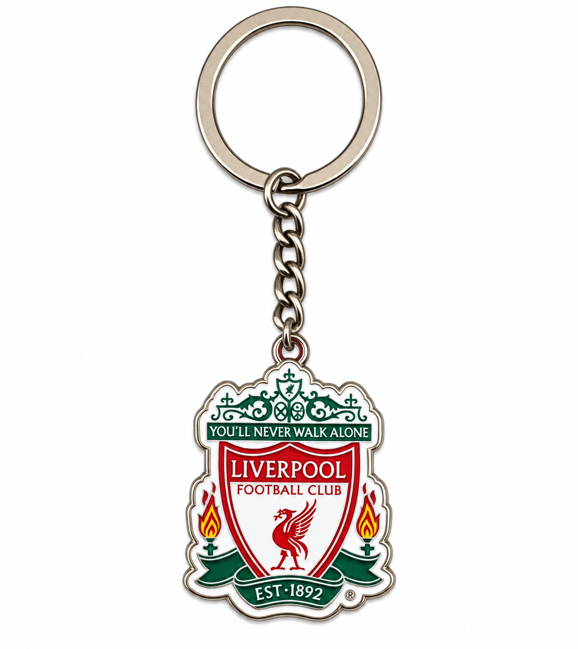 Liverpool FC Double Sided Metal Crest Keychain | SoccerWearhouse
