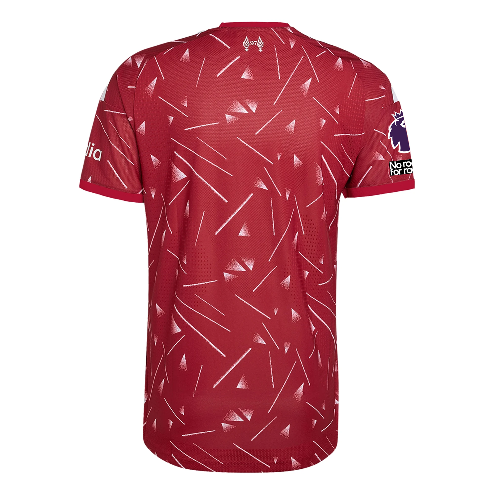 adidas Mens Liverpool Authentic Home Jersey w/ EPL + No Room For Racism Patches 26/27 (Red)