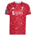 adidas Mens Liverpool Home Jersey w/ EPL + No Room For Racism Patches 26/27 (Red)